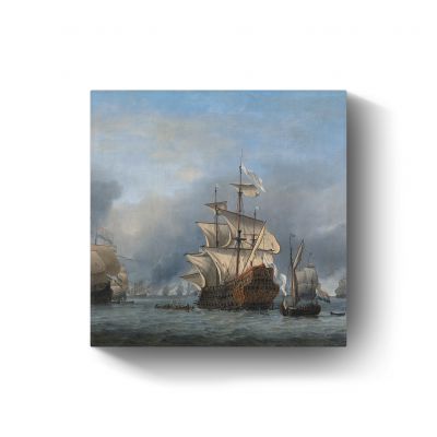De verovering van het Engelse admiraalschip de Royal Prince door Willem van de Velde