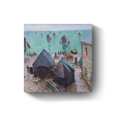 Departure of boats at Etretat door Claude Monet