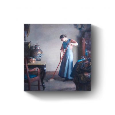 Girl sweeping II door William McGregor Paxton