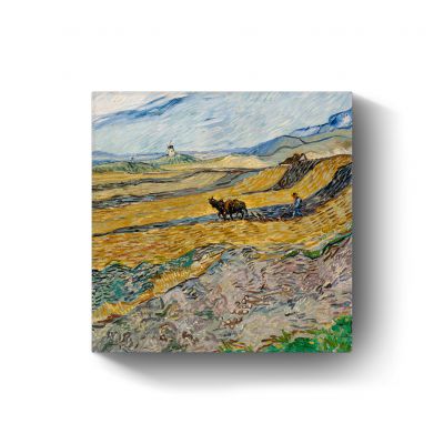 Ingesloten veld met ploegman door Vincent van Gogh