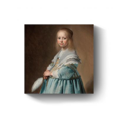 Portret van een meisje in het blauw door Johannes Cornelisz. Verspronck