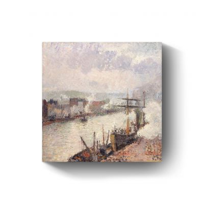 Steamboats in the Port of Rouen door Camille Pissarro