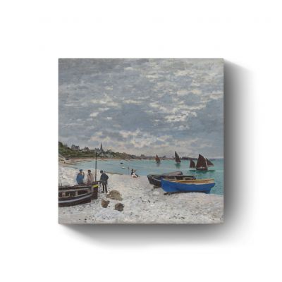 The beach at Sainte Adresse door Claude Monet