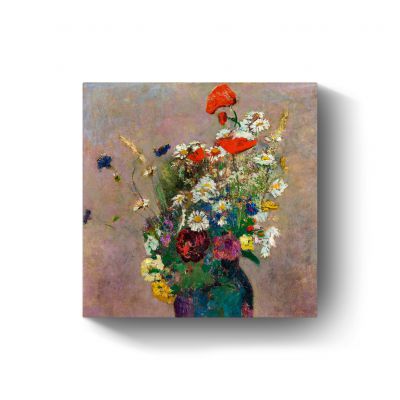 Vase with flowers door Odilon Redon