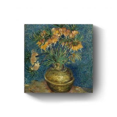 Zonnebloemen in koperen vaas door Vincent van Gogh